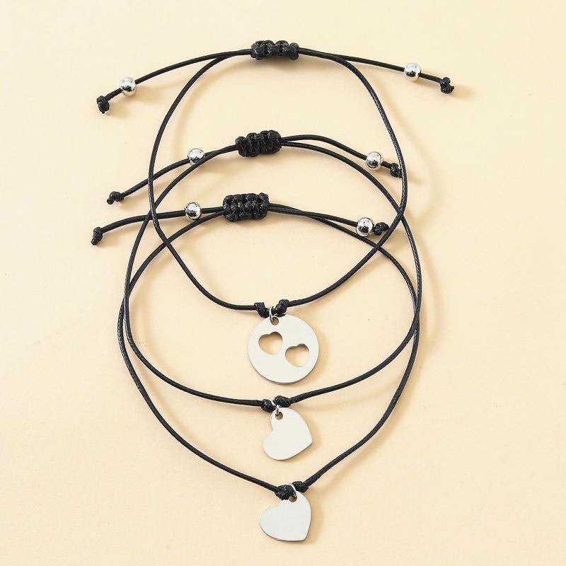 Charm Bracelet  Love Heart Wristband Mother Day Lucky Bracelet Couple Bracelets