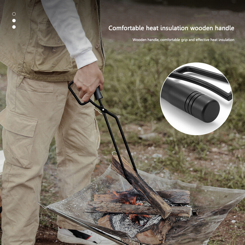 Outdoor Camping Barbecue Charcoal Clamp Portable Cooking Fire Tongs Clip