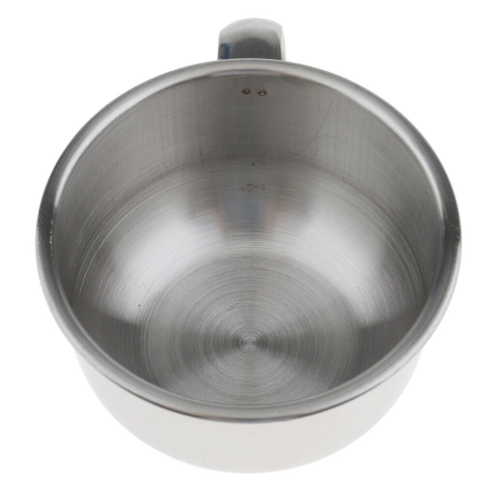 Stainless Steel Men's Shaving Mug Bowl Men Barber Beard  Cup for Brush