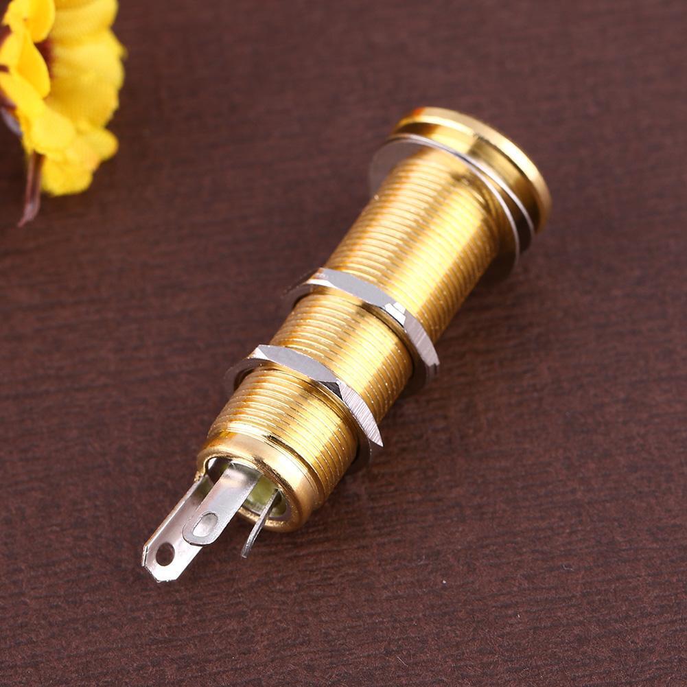Brass Guitar End Pin Jack Output Socket Plug for Electric Bass Guitar Parts