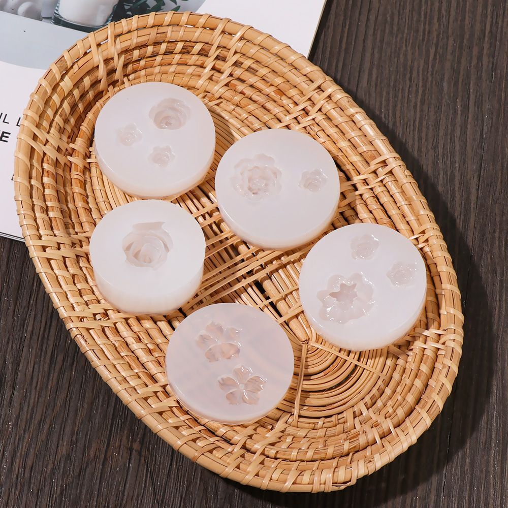Accessories Cake Decor Rose Flowers Mold Crystal Glue Clay Moulds Silicone