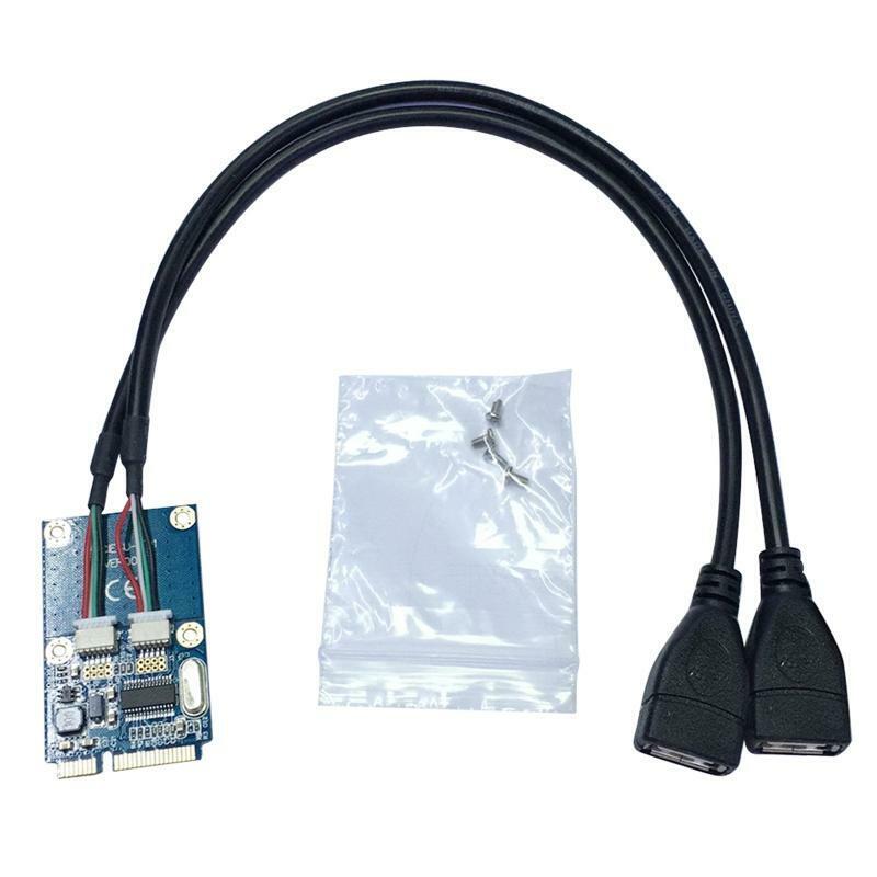 MINI PCI-Express To 2-Port USB2.0 5Pin Converter Extender Card Laptops Expansion