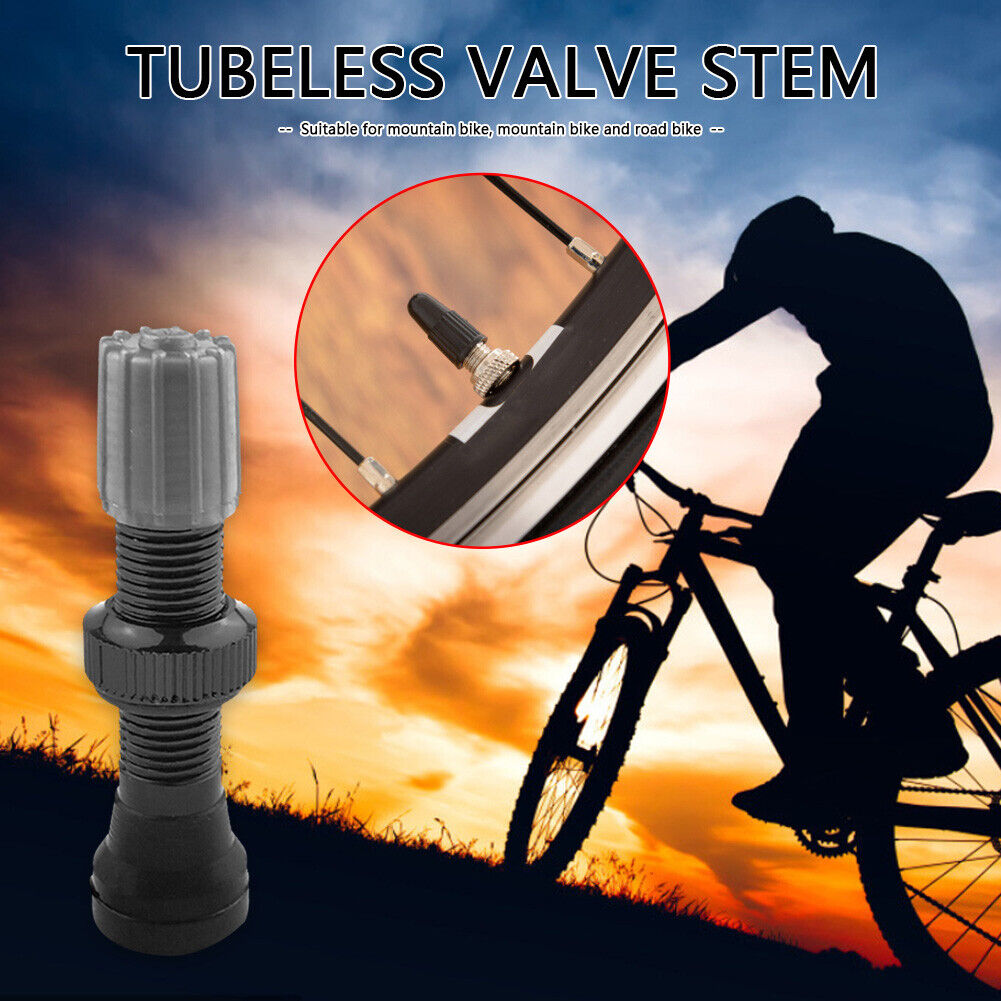 40mm American Valve for MTB Road Bike Aluminum Tubeless Valve Stem (Black)