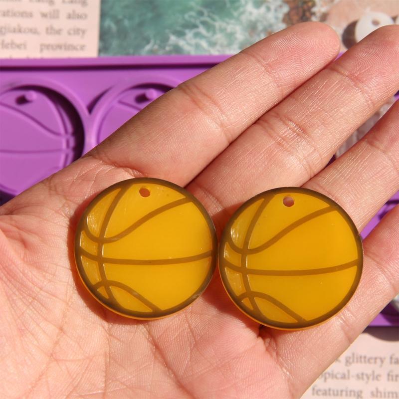 DIY Silicone Mold Ball Earrings Pendant Silicone Mold Decorative Epoxy Mold