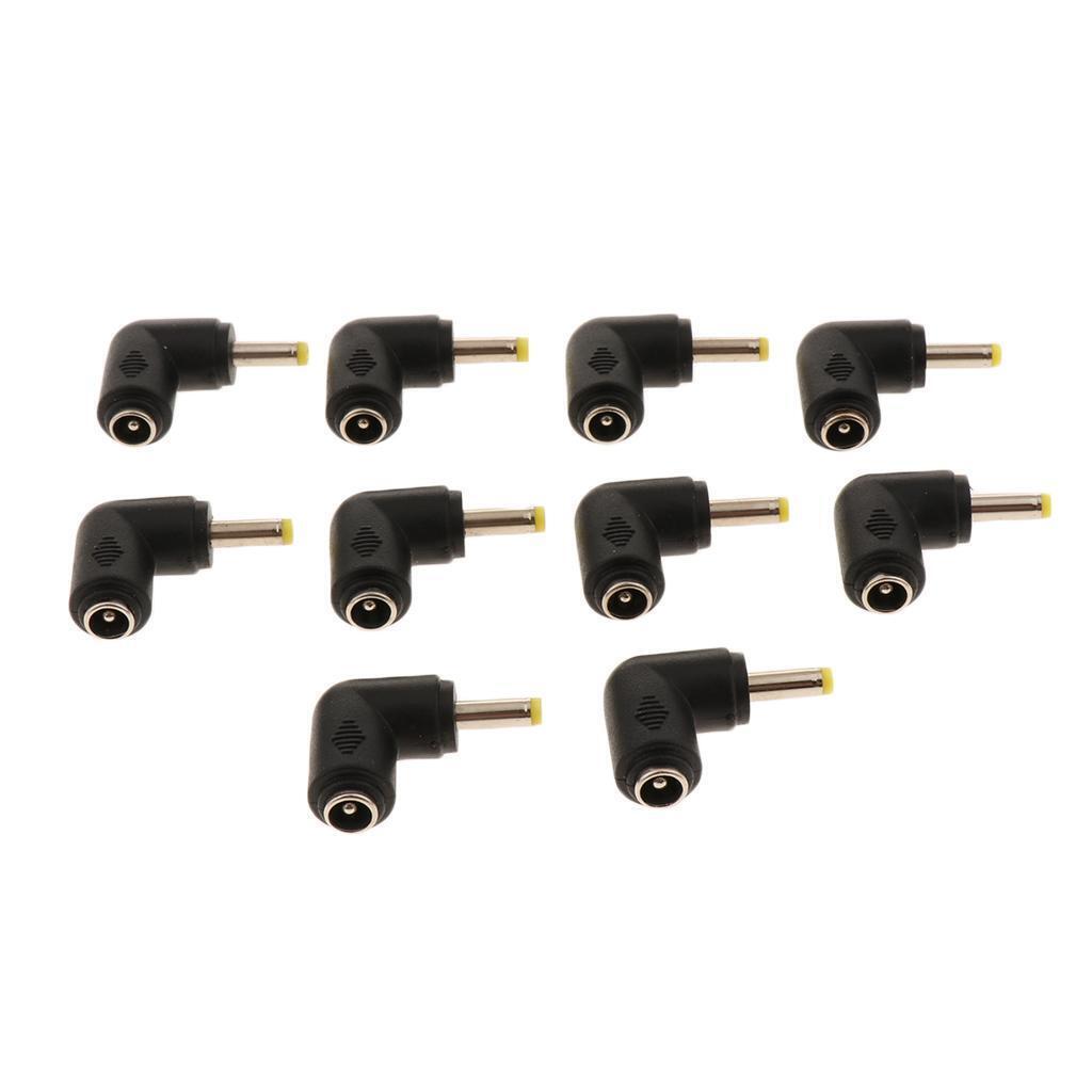 10 Pieces Right Angle Adapter Replacement Part, Male to Female Terminal Power