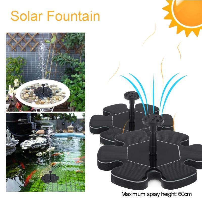 Flower Type Gardening Solar Panel Fountain Water Pump Floating Sprinkler Tools