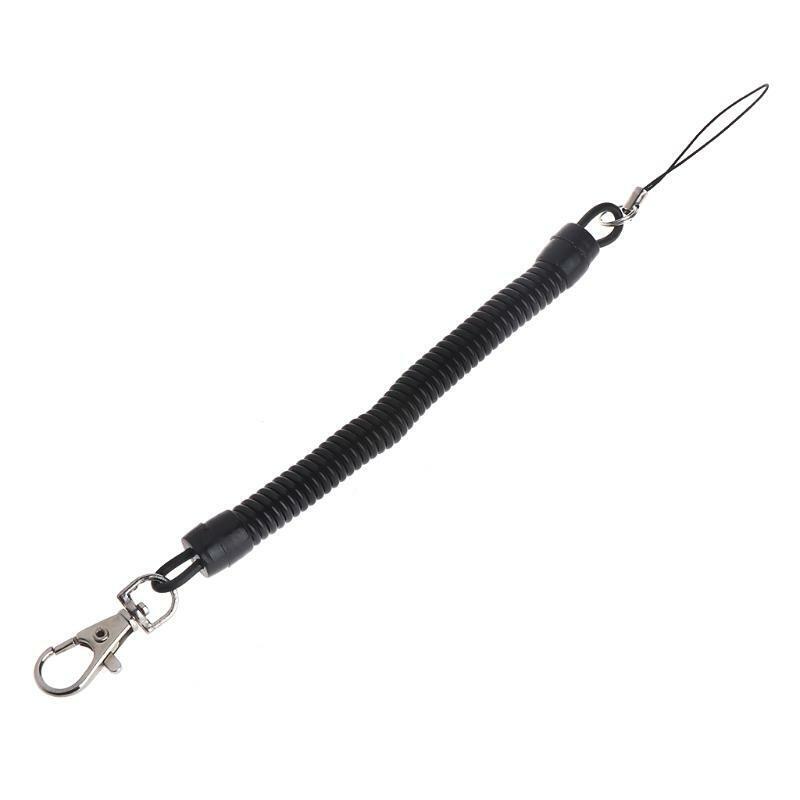 Spring Elastic Retractable Rope Phone Antilost Key Chain  Carabiner