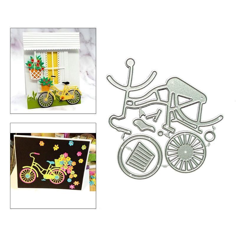 Bicycle Metal Cutting Dies Stencil DIY Scrapbooking Album Paper Card Template