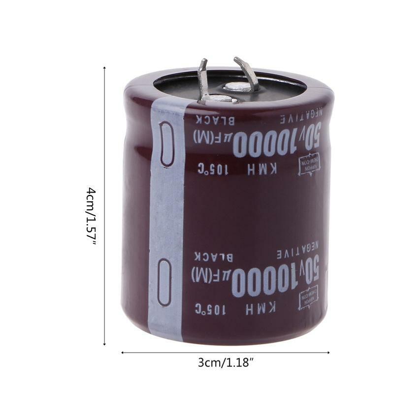 10000uF 50V Power Electrolytic Capacitor 10MF Snap Fit Snap In -40°C to +105°C