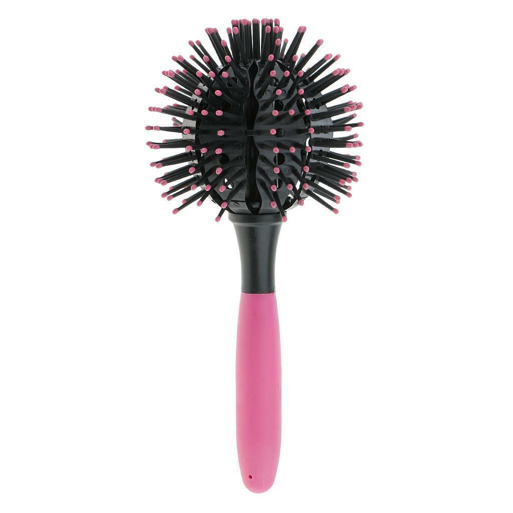 Plastic  Curling Wavy dressing Brush   Massage Comb PINK