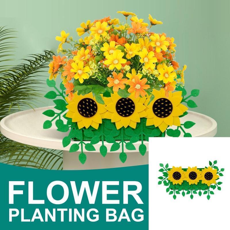 Sunflower Planting Bag Felt Cloth Flower Plant Grow Pot Plants Container