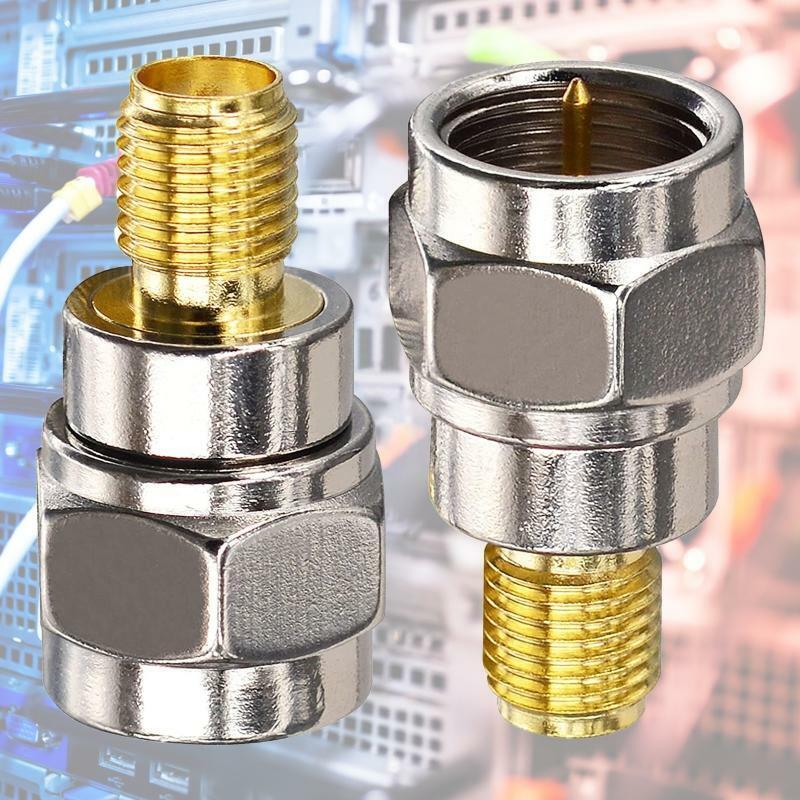 F Male To SMA Male Plug Straight RF Coax Adapter F To SMA Connector Convertor