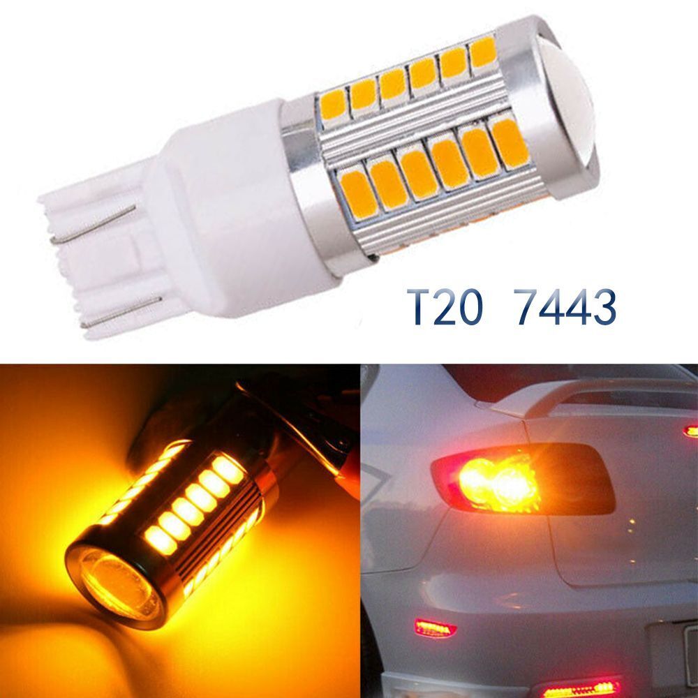 Yellow 5730 Fog Lamps  Car Backup Reverse Light 33SMD T20 W21/5W 7443 LED Bulbs