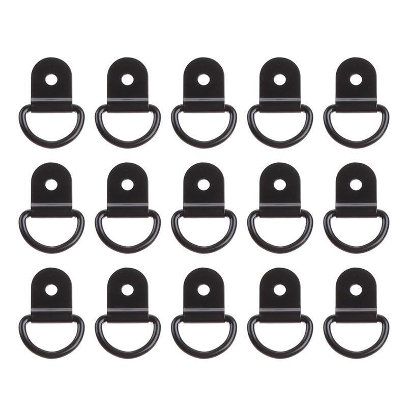 20Pcs Cargo Tie Down D Shape Pull Hook Durable Metal Anchor Ring for BoatTrailer