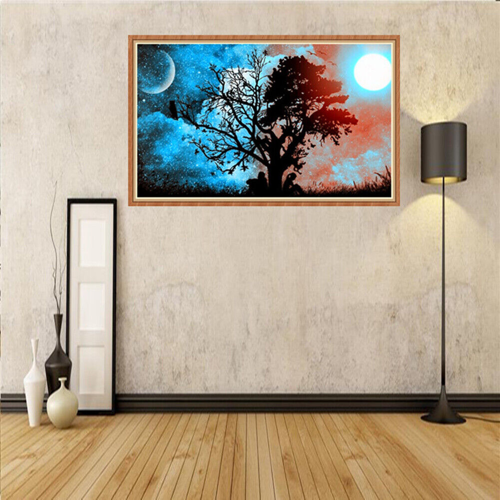 Moonlight Tree Full Drill Round Diamond Painting Needlework Cross Stitch