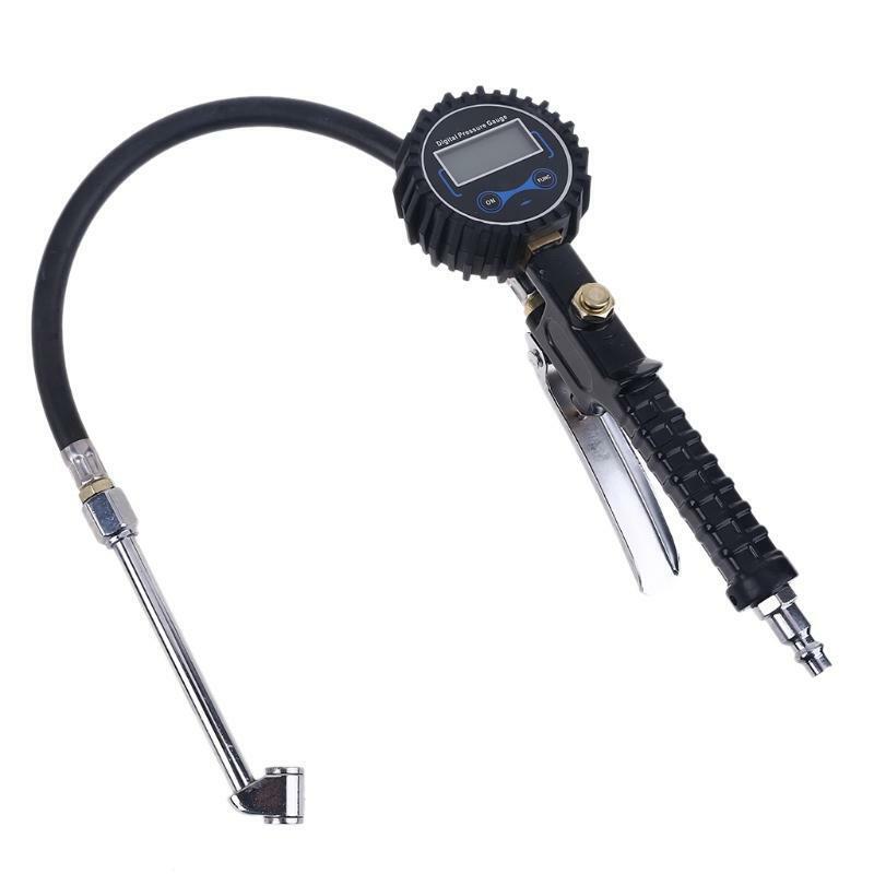 Car Digital Tire Inflator with Pressure Gauge Dual Head Air Chuck 32cm 12" Hose