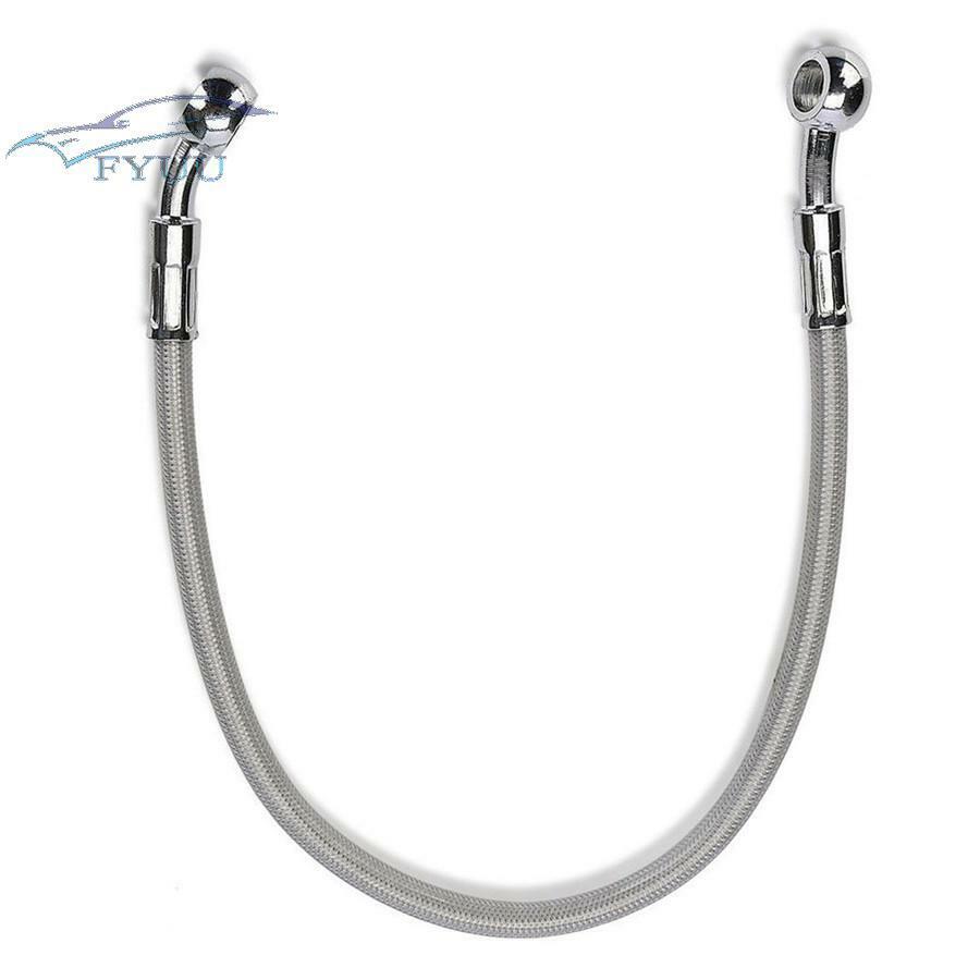 1pc 17.72" Motorcycle Brake Oil Hose Line Pipe Hydraulic Stainless Steel Braided