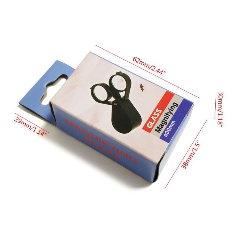 Folding Pocket Magnifying Glass with Double Lenses Mini Pocket Magnifier 10X