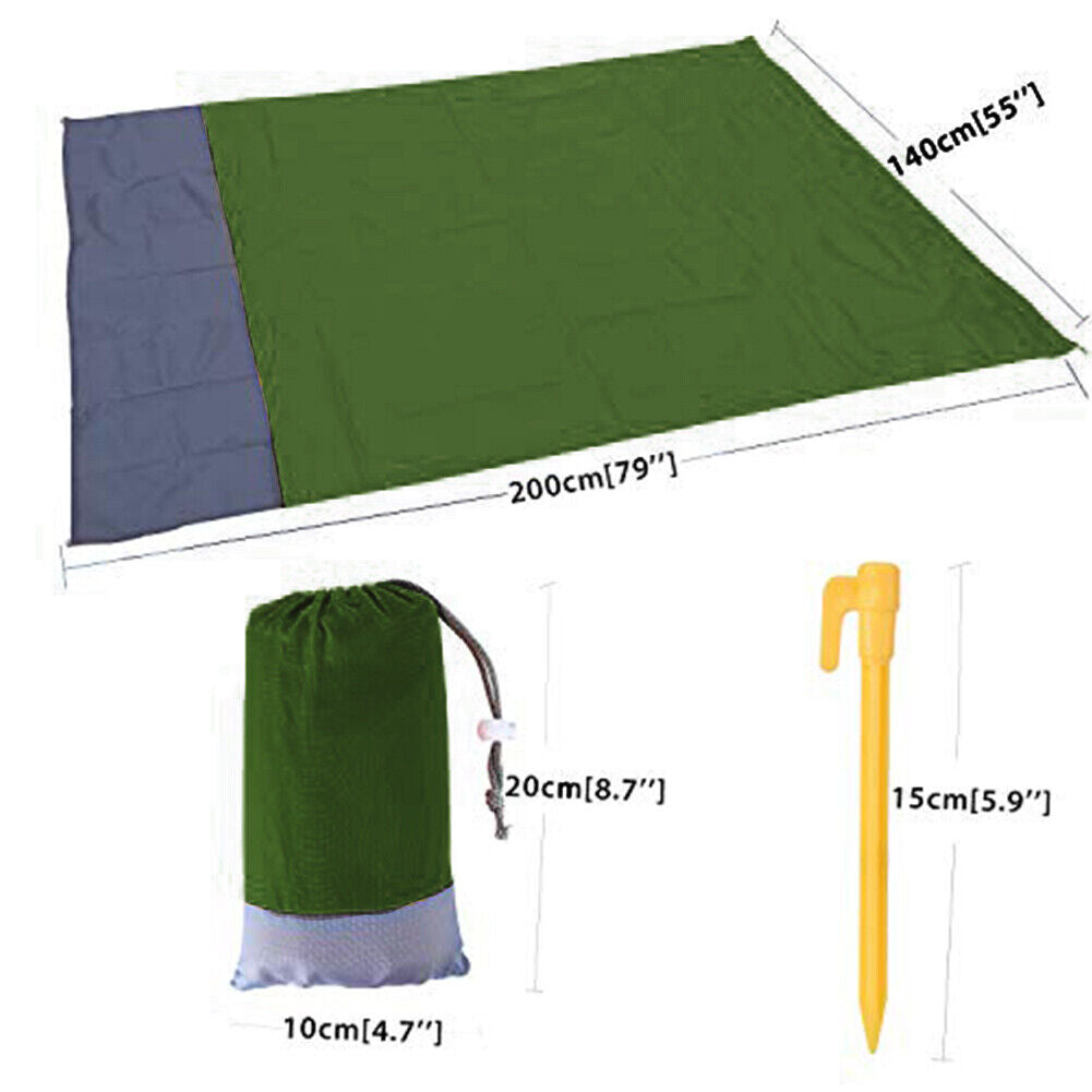 Waterproof Camping Mat Outdoor Beach Blanket Picnic Ground Mat (Army Green)