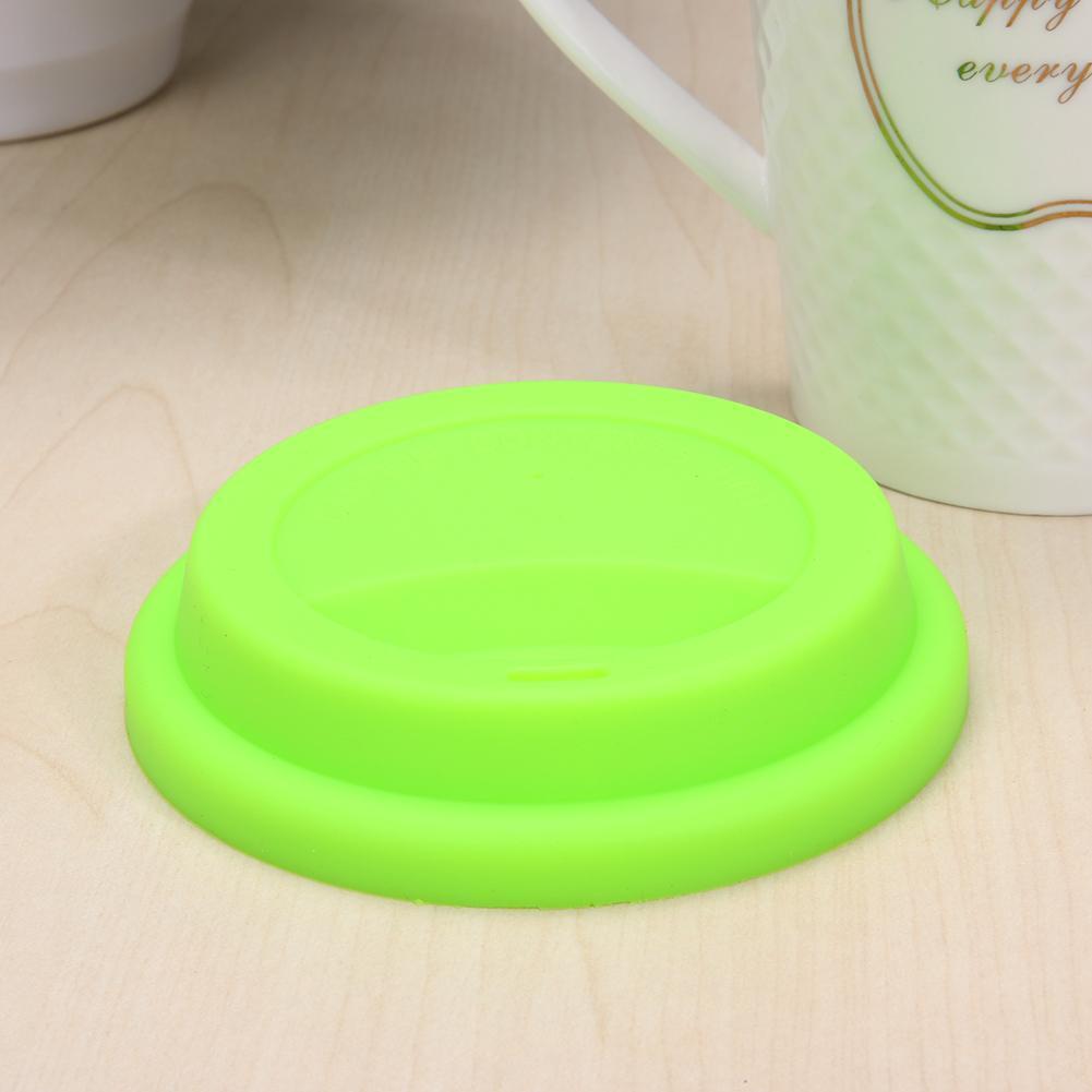 Silicone Insulation Anti-Dust Cup Cover Tea Coffee Sealing Lid Cap(Green)