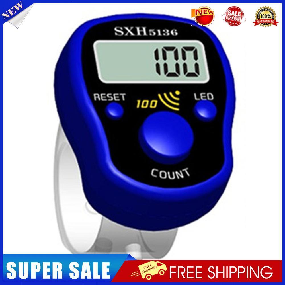 Mini Stitch Marker Row Finger Counter LCD Digital Hand Tally (Dark Blue)