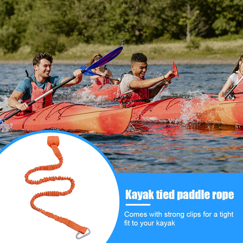 Fishing Rod Pole Coiled Lanyard Cord Tie Rope Rowing Boat Parts (Orange)