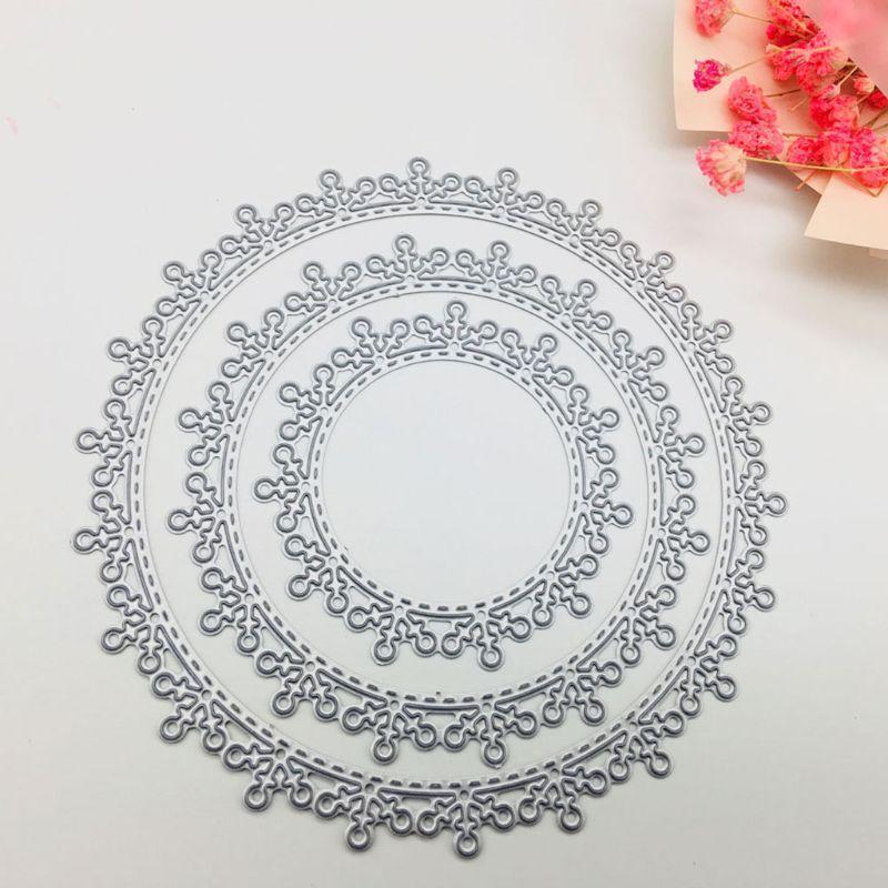 Round Circle Metal Cutting Dies Stencil DIY Scrapbooking Album Stamp Paper Card