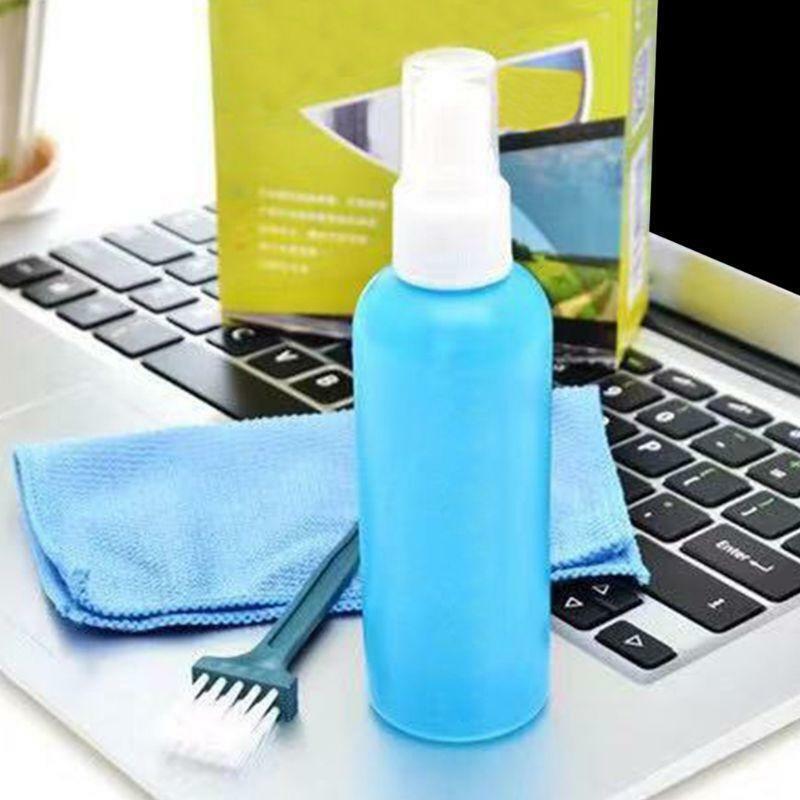1Set Tablet Phone LCD Screen Cleaning Kit Screen Cleaner with Clean Brush Cloth