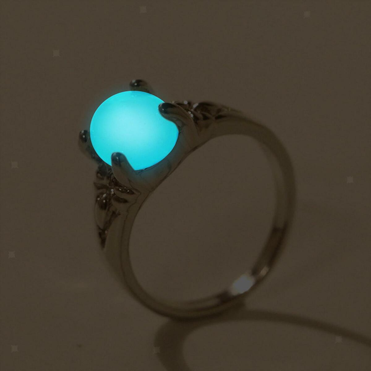 Luminous Glow Ring Finger Rings Glowing  Dark for Party Allergy