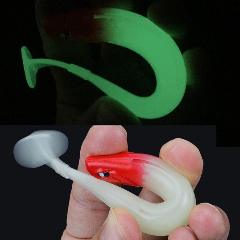 5Pcs Soft PVC Fishing Lures Baits for Saltwater Freshwater Swimbaits Trout Bass