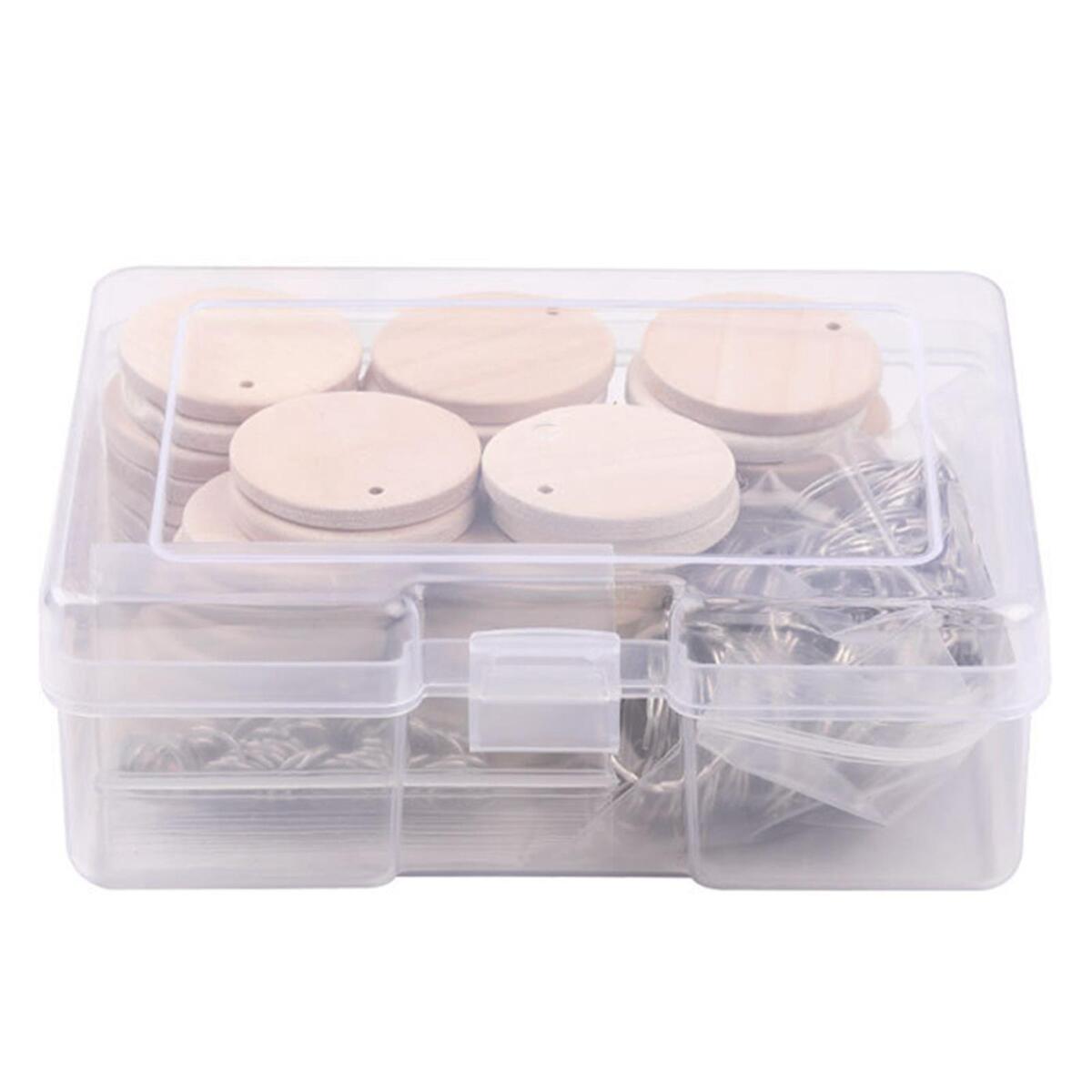 50pcs DIY Blank  Pieces Slice Round Unfinished Crafts en Discs