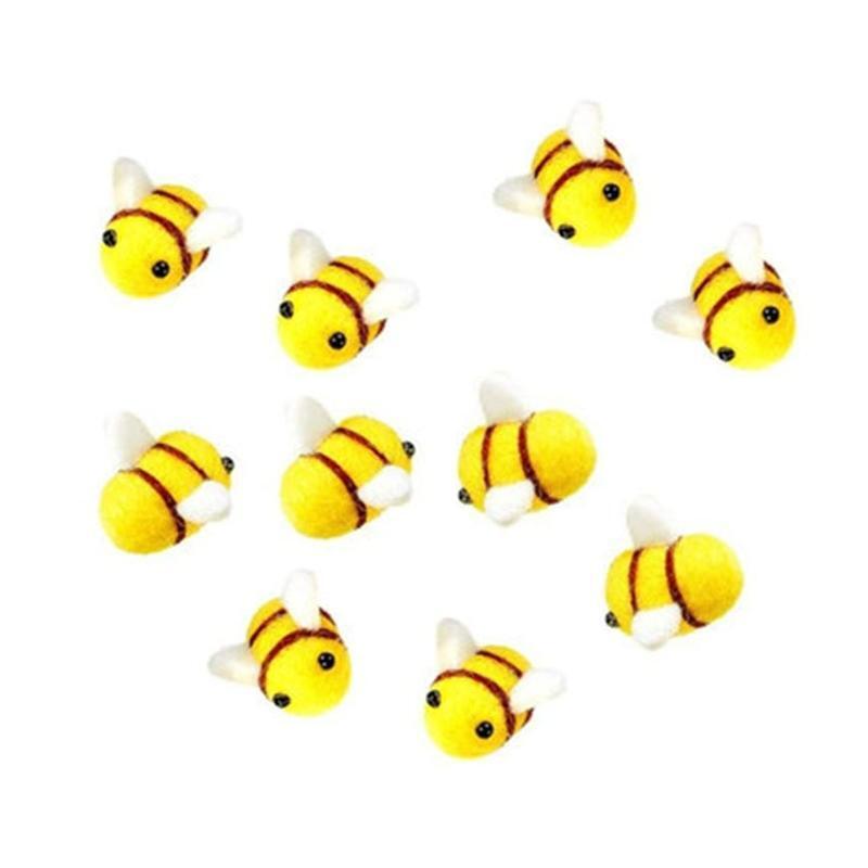 10 Pcs Wool Felt Cute Bee Diy Hat Costume Decoration Headgear Finished Bee