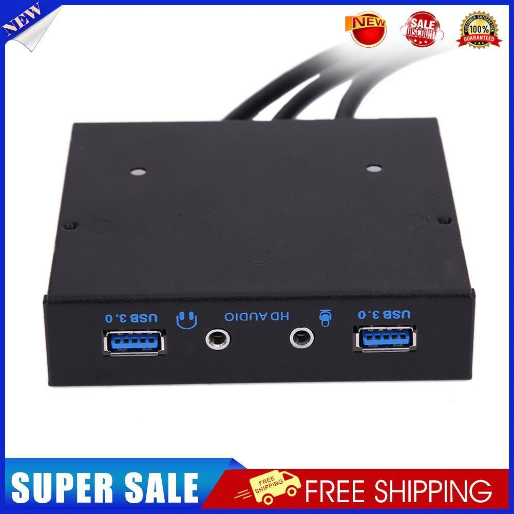 3.5" 20Pin to 2 USB 3.0 Port HUB + HD Audio PC Floppy Expansion Front Panel