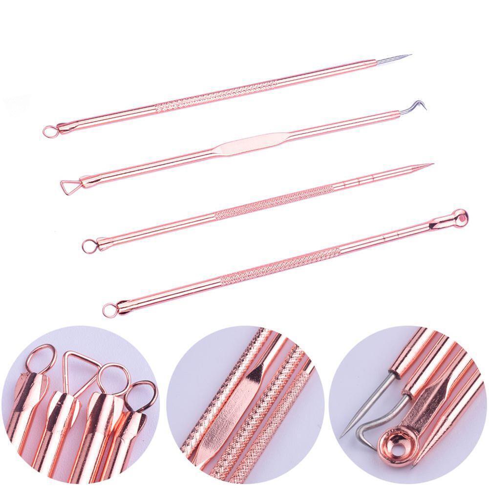 4pcs/set Pimple Blemish Comedone Acne Extractor Remover Needles Beauty Tool