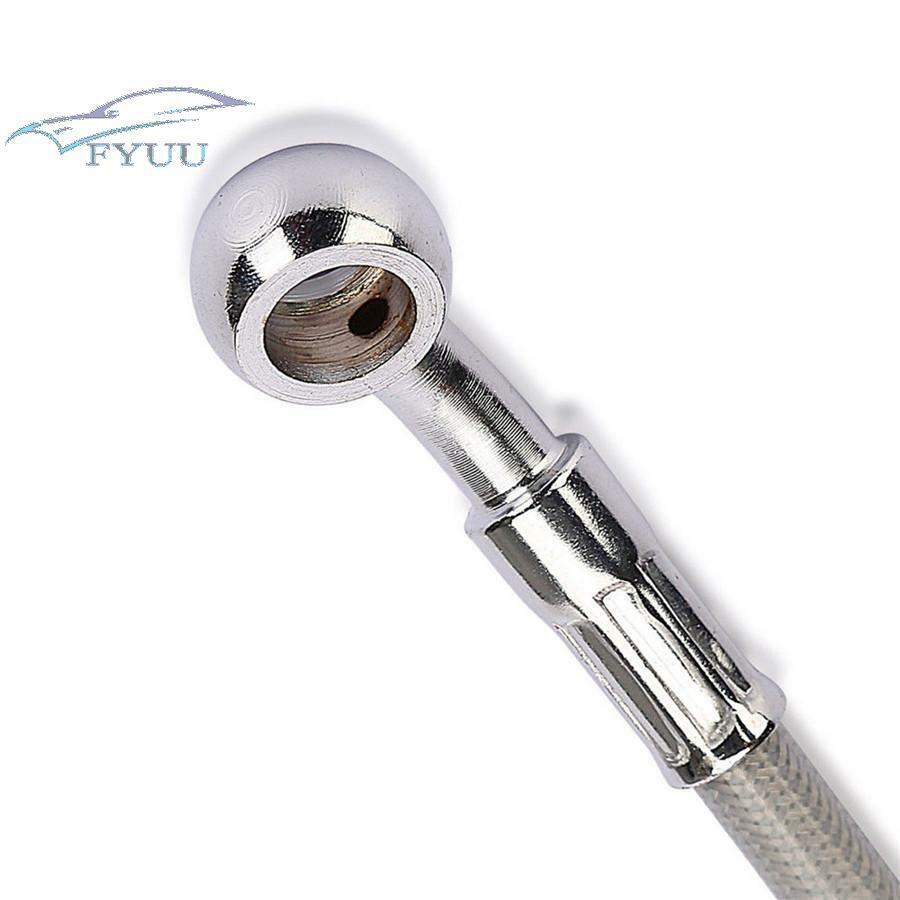 1pc 17.72" Motorcycle Brake Oil Hose Line Pipe Hydraulic Stainless Steel Braided