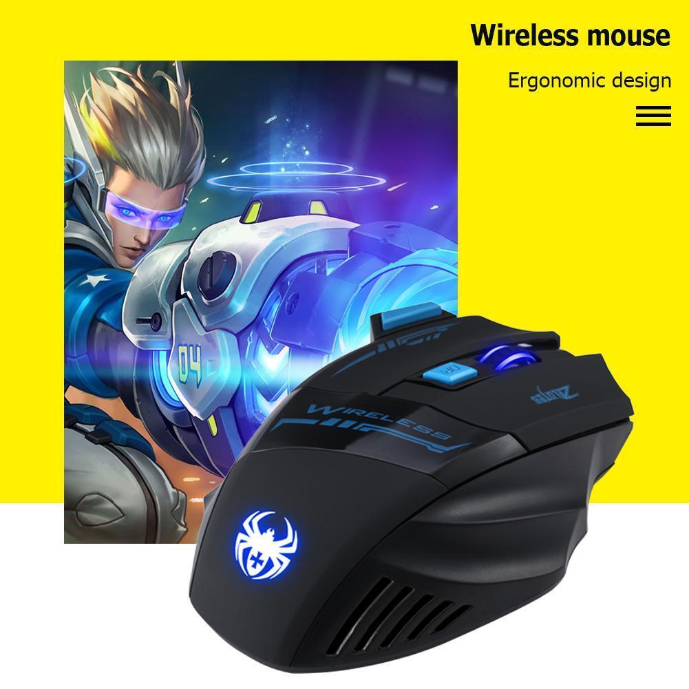 ZELOTES F-14 2.4GHz Wireless USB 2400DPI Adjustable Ergonomic Optical Mouse