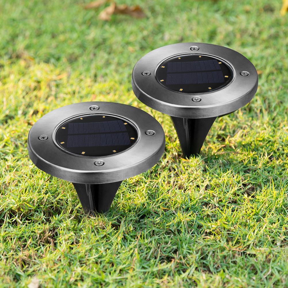 8 LED Solar Buried Light Under Ground Lamp Outdoor Path Way Garden Lamp