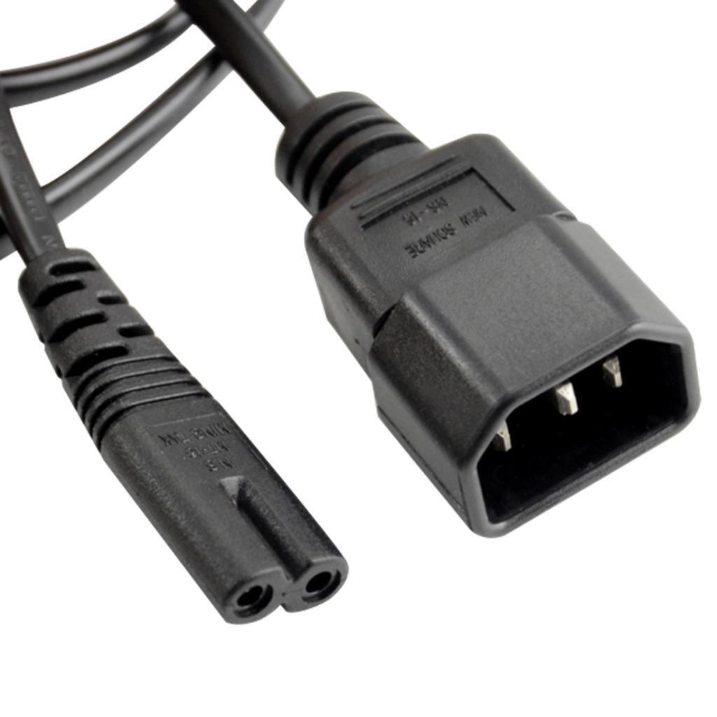 9.25 inch IEC 320 C14 to C7 F/M Computer AC Power Adapter Extension Cable