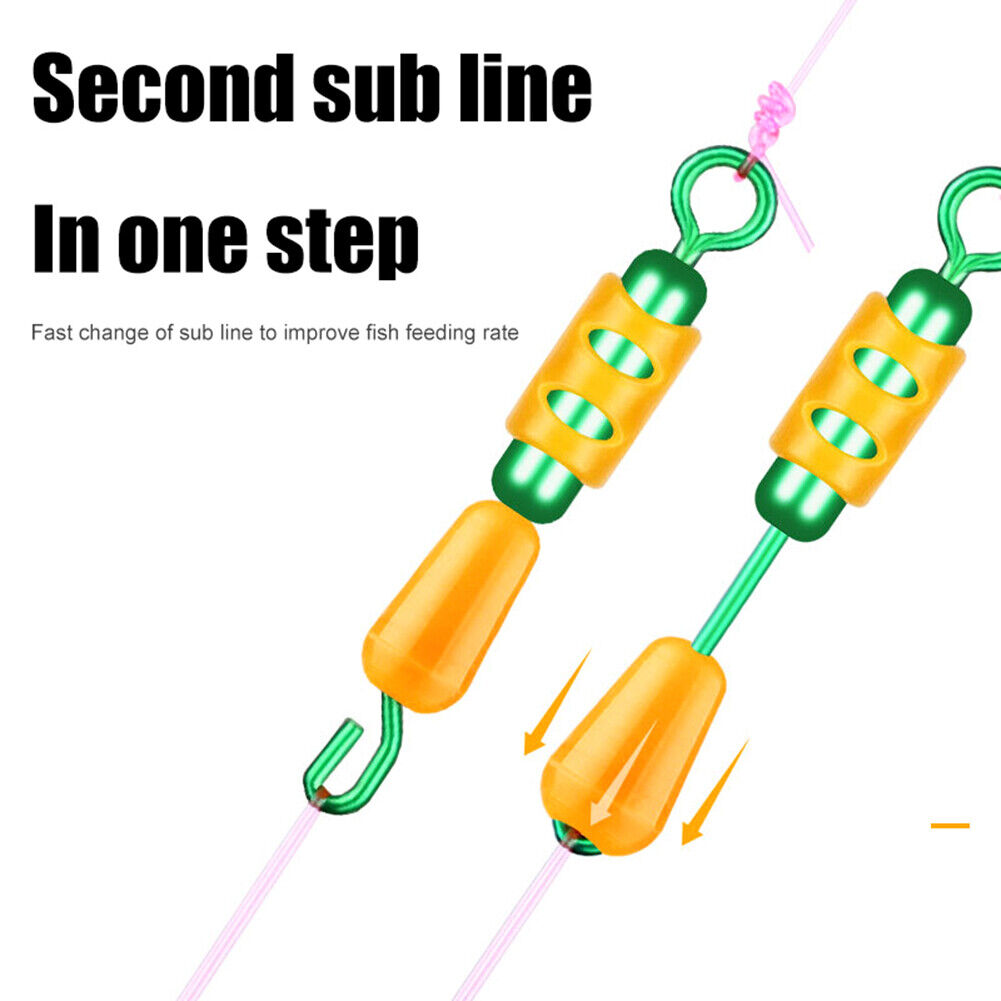8x Sub Line Clip Silicone Anti Wrap Ring Connector Clamp Fishing Tackle (2)