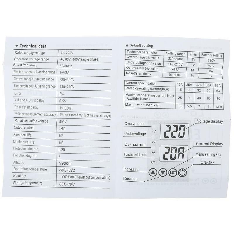 Voltage Current Protector Voltage Protective Device Protector Relay Over Current