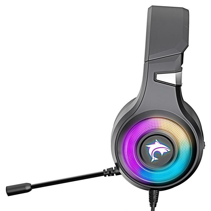 Adjustable Gaming Headset USB RGB Stereo Sound PC Game Headphone Wired Classic
