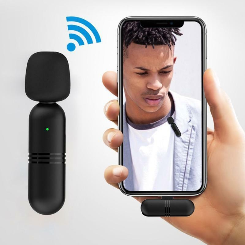 80mAh Rechargeable Battery 2.4G Lavalier Mic Type-C Powered Portable Mini Mics