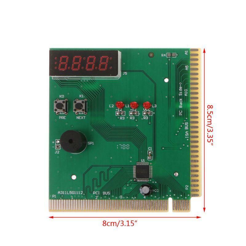 PCI & ISA Motherboard Analyzer Diagnostic Display 4-Digit Computer Debug Post