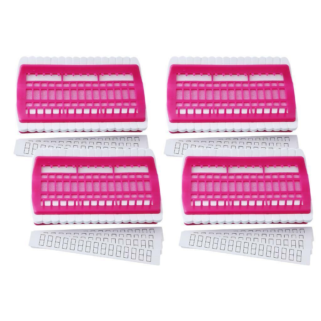 4 Pieces Floss Organizer Embroidery Tool PU Sewing Needle Holder ( Red)