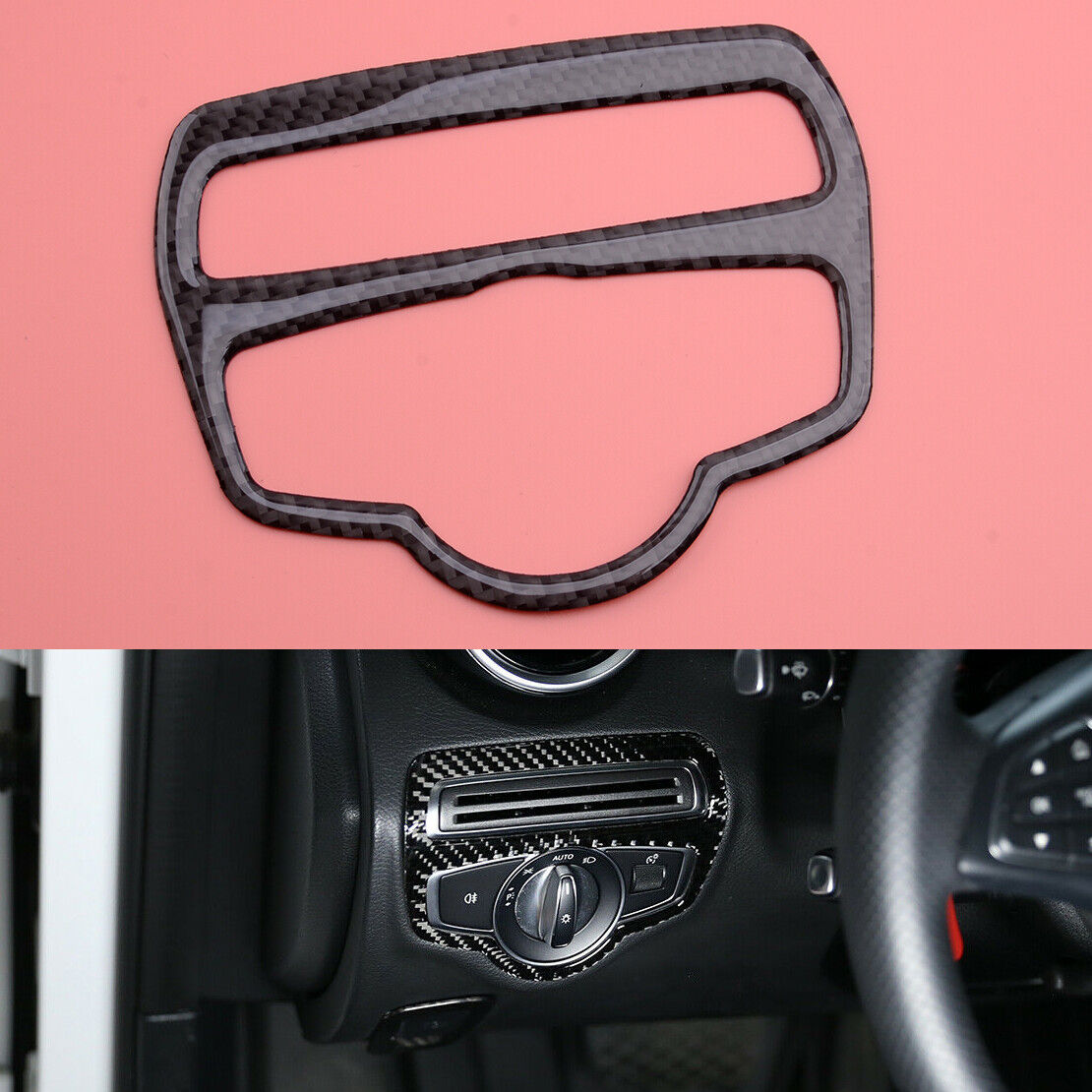 Headlight Switch Trim Frame fit for Mercedes Benz C Class GLC W205 W213 2015-19