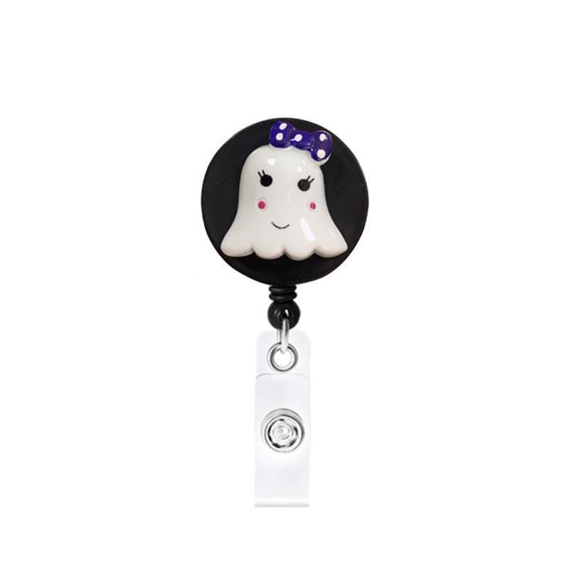 Pack of 8 Pcs Lovely Nurse Badge Holder Set Halloween Decorations Retractable