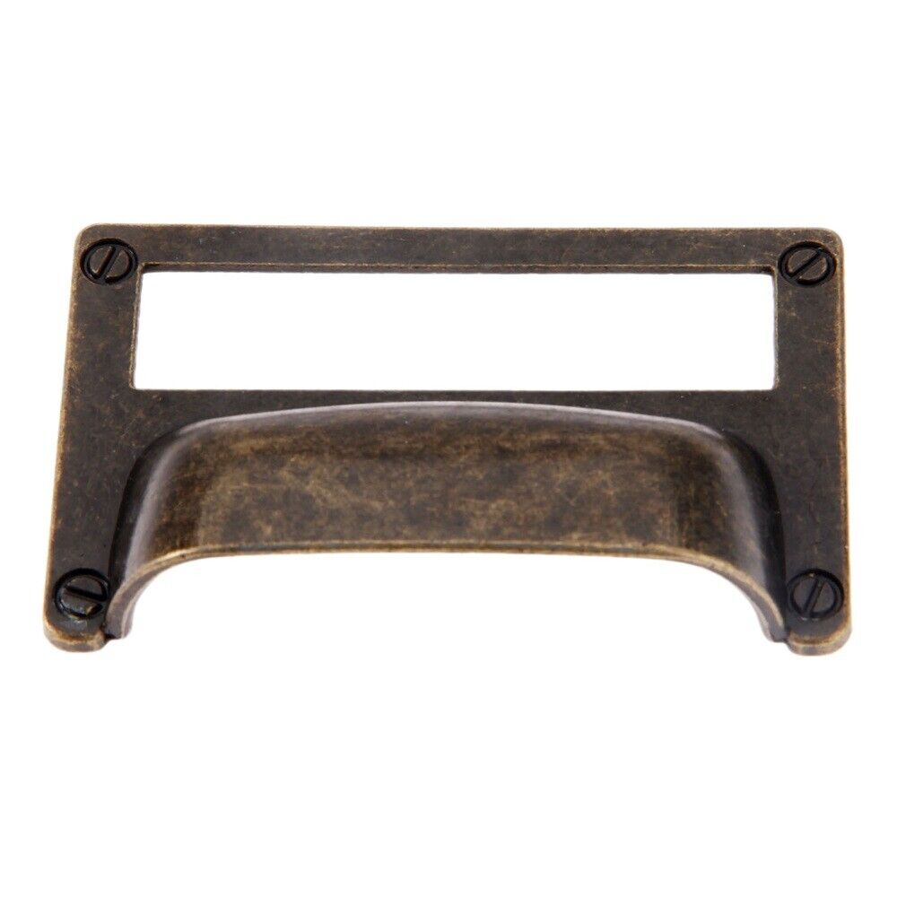 Office Library File Cabinet Drawer Tag Frame Label Holder Pull Handle 81*51mm