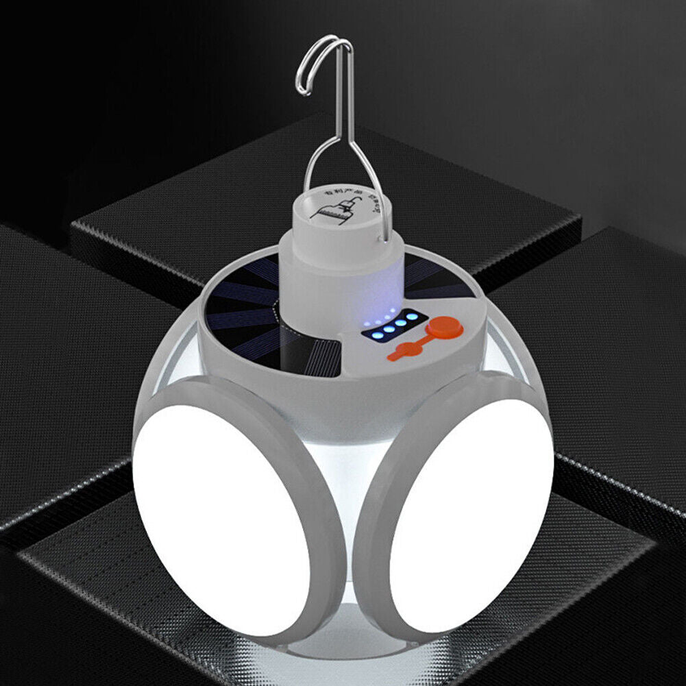 Tent LED Solar Soccer Light USB Rechargeable Portable Night Lamp Flashlight