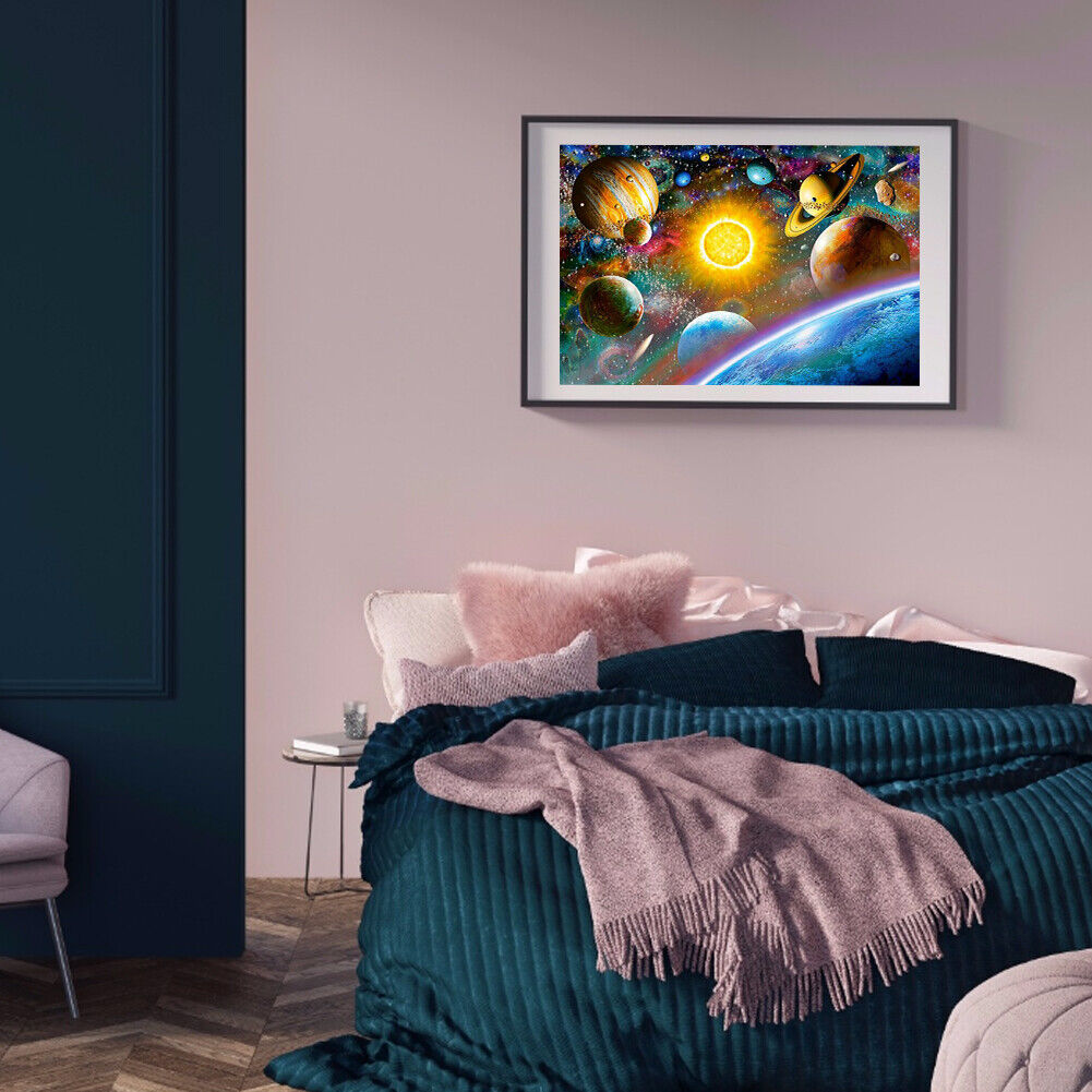 Solar System Diamond Painting 5D DIY Full Round Drill Mosaic Rhinestone Kit