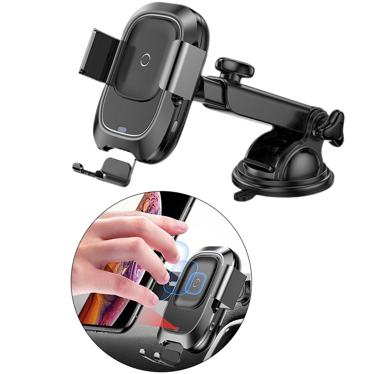 10W Wireless Car Charger Qi Fast Charging ABS Fit for 4-6.5 inch Phones